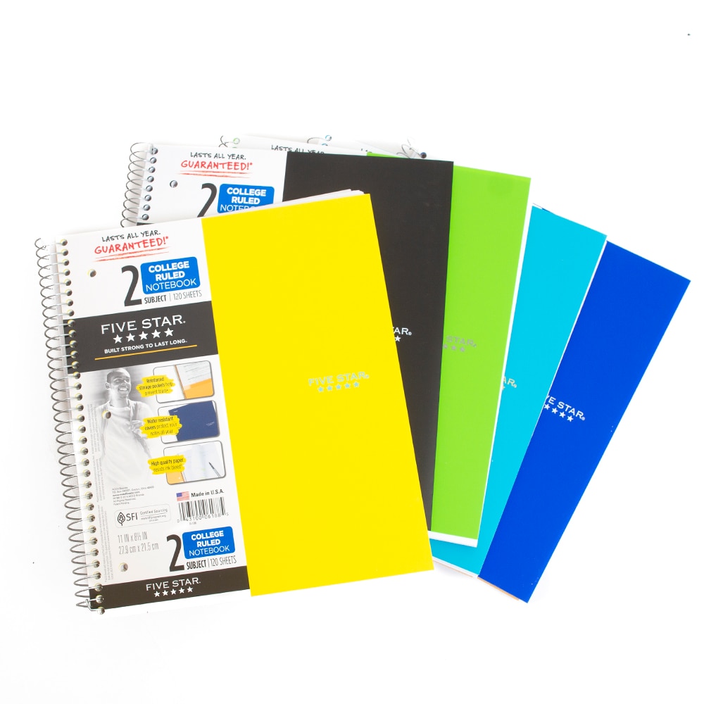 Mead, Five Star, 2-Subject, Spiral, Notebook